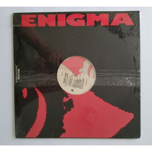 Red Flag Count To Three 12" EP Record 1990 SynthPop New Wave SEALED Hype Sticker - Picture 3 of 4